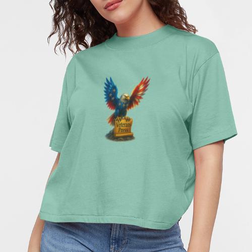 Veterans Press & Bald Eagle Flag 2 Print Set - Women's Boxy Tee