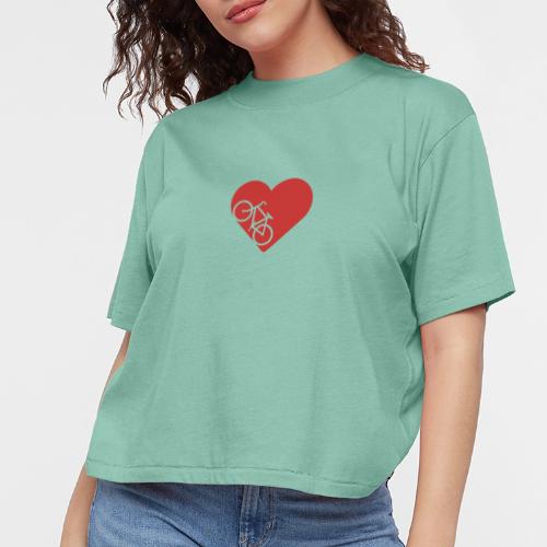 Bike in heart - Women's Boxy Tee