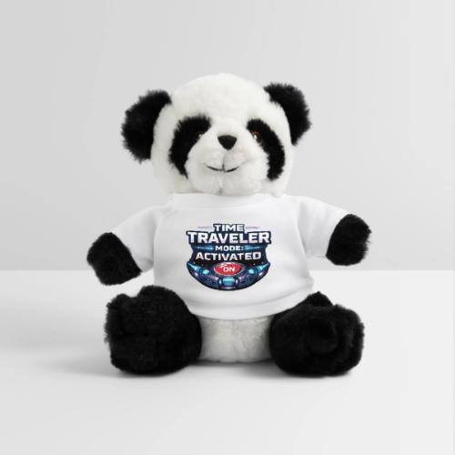 Time Traveler Mode – Futuristic Neon Sci-Fi Tee - Panda Bear