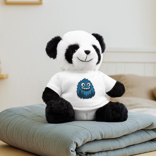 Whimsical Blue Forest Monster – Cute Cartoon Night - Panda Bear
