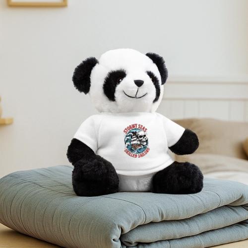 Stormy Seas Skull Pirate Ship Nautical Ocean Waves - Panda Bear