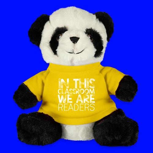 In This Classroom We Are Readers Teacher Pillow - Panda Bear