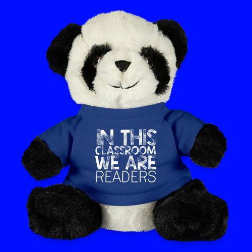 In This Classroom We Are Readers Teacher Pillow - Panda Bear