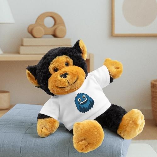 Whimsical Blue Forest Monster – Cute Cartoon Night - Monkey