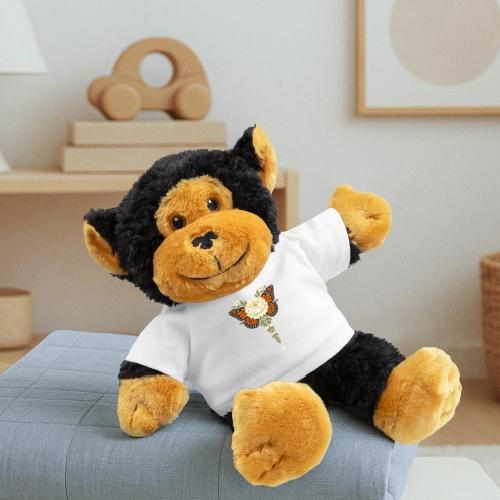 Monarch Butterfly Floral Botanical Art - Monkey