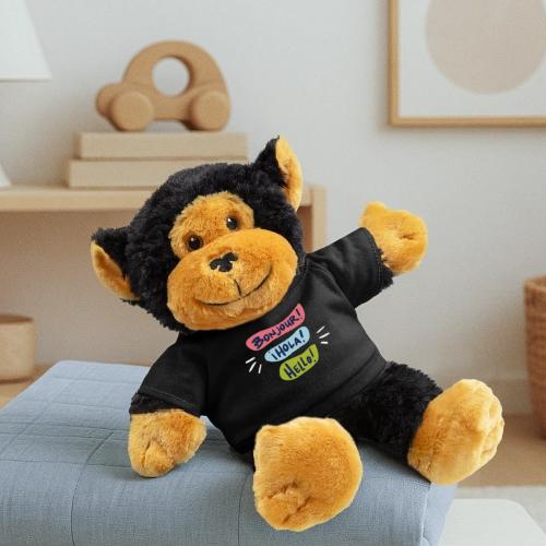 Bonjour Hola Hello Shirts - Monkey