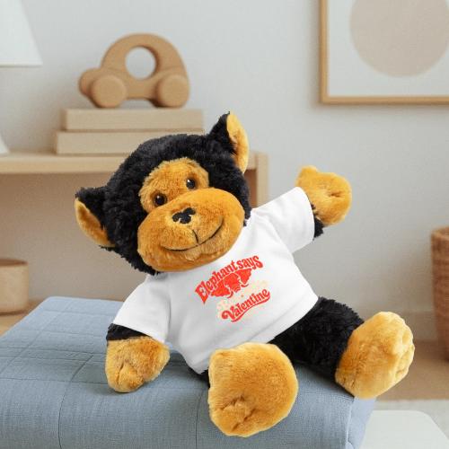 Retro Elephant Bee My Valentine Cute Couple - Monkey