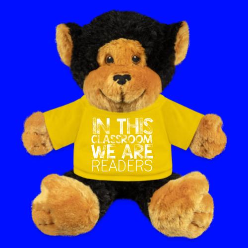 In This Classroom We Are Readers Teacher Pillow - Monkey