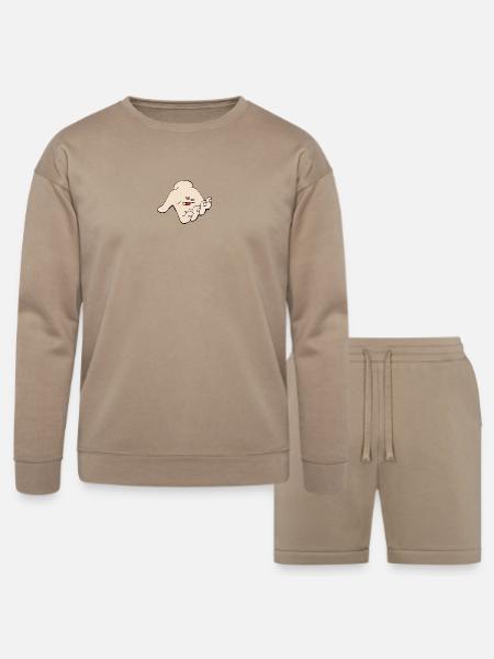 Pill Palette Hand - Bella + Canvas Unisex Sweatshirt & Short Set - tan