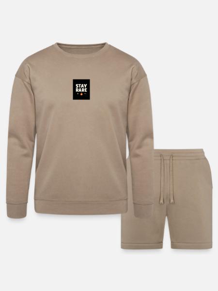 Unique & Comfy Tee - Bella + Canvas Unisex Sweatshirt & Short Set - tan