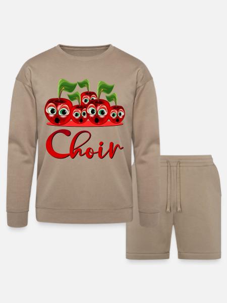 CHOIR SINGER - Bella + Canvas Unisex Sweatshirt & Short Set - tan