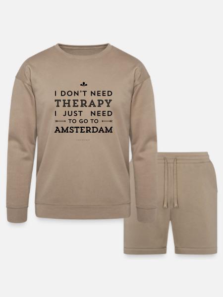 Amsterdam - Bella + Canvas Unisex Sweatshirt & Short Set - tan