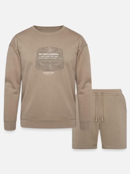 No One's Normal - Bella + Canvas Unisex Sweatshirt & Short Set - tan