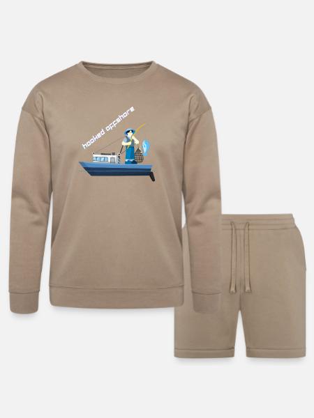 Hooked_Offshore - Bella + Canvas Unisex Sweatshirt & Short Set - tan
