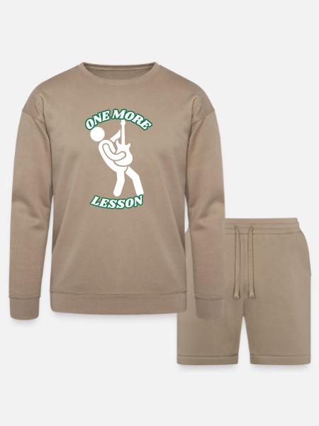 One_More_Lesson_-1- - Bella + Canvas Unisex Sweatshirt & Short Set - tan