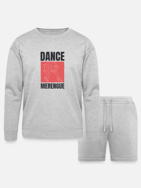 Dance Merengue, Latin music. - Bella + Canvas Unisex Sweatshirt & Short Set - heather gray