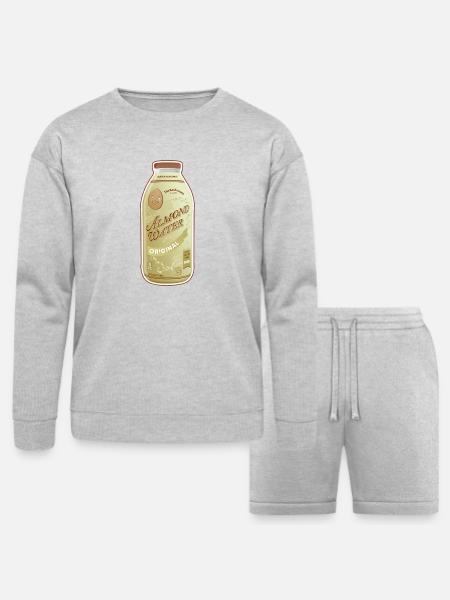 Backrooms Almond Water Original Label - Bella + Canvas Unisex Sweatshirt & Short Set - heather gray
