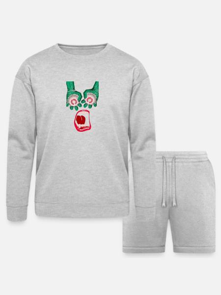 error - Bella + Canvas Unisex Sweatshirt & Short Set - heather gray