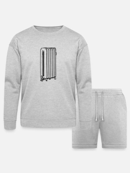 Radiator - Bella + Canvas Unisex Sweatshirt & Short Set - heather gray