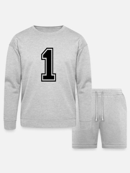 1 - Bella + Canvas Unisex Sweatshirt & Short Set - heather gray