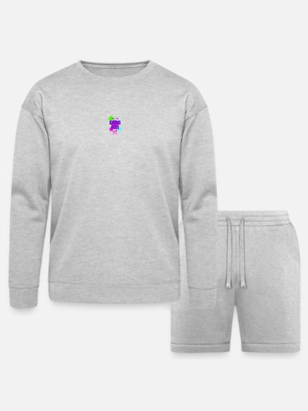 All In Good Fun Neon Splash - Bella + Canvas Unisex Sweatshirt & Short Set - heather gray