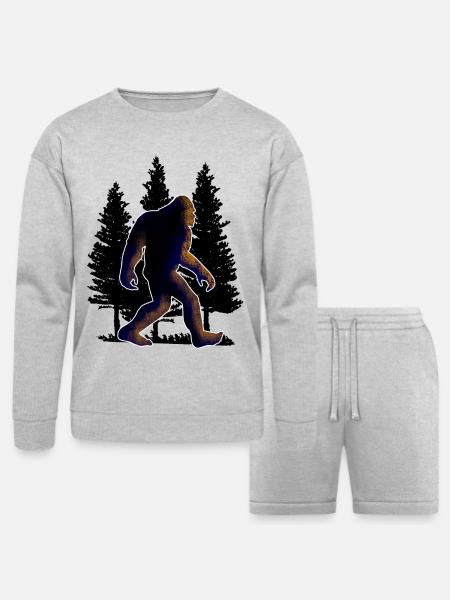 Big foot, Bigfoot - Bella + Canvas Unisex Sweatshirt & Short Set - heather gray