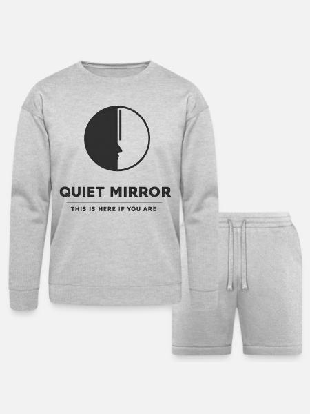 QUIET MIRROR - Bella + Canvas Unisex Sweatshirt & Short Set - heather gray