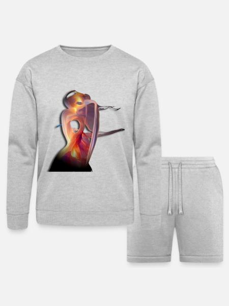 The Phantom Rhapsody - Bella + Canvas Unisex Sweatshirt & Short Set - heather gray