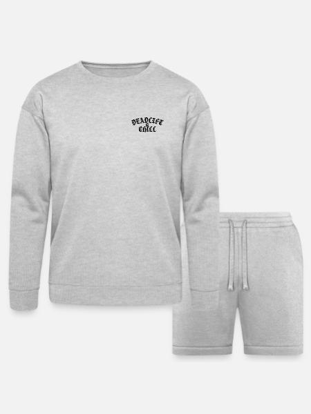 Deadlift and Chill - Bella + Canvas Unisex Sweatshirt & Short Set - heather gray
