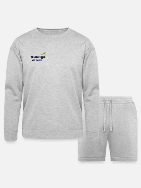 Probably Not Poison -Black Nightshade - Bella + Canvas Unisex Sweatshirt & Short Set - heather gray