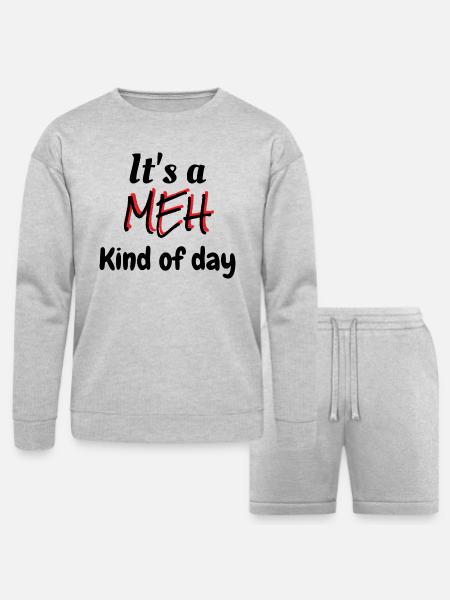 MEH - Bella + Canvas Unisex Sweatshirt & Short Set - heather gray