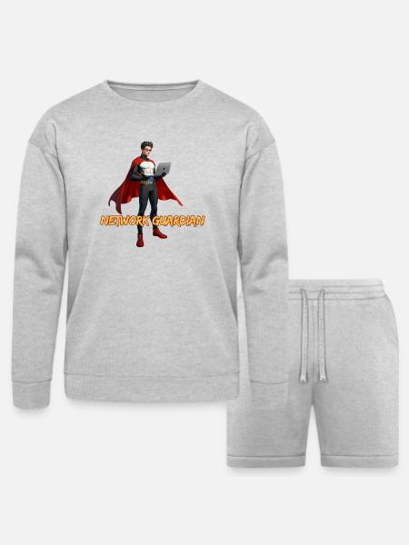 Network Guardian - Bella + Canvas Unisex Sweatshirt & Short Set - heather gray