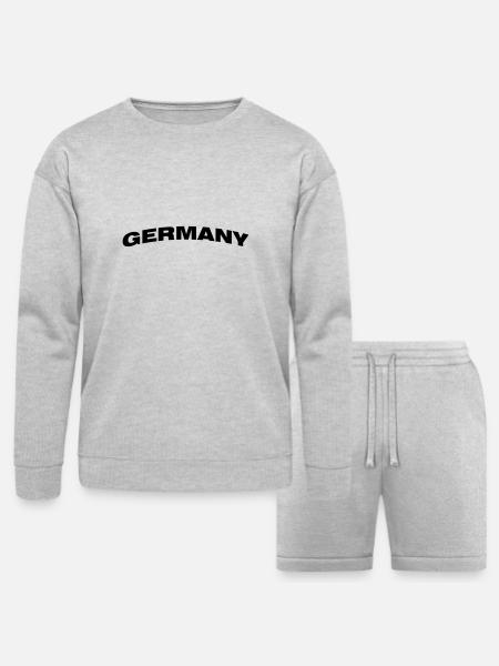 Germany - Bella + Canvas Unisex Sweatshirt & Short Set - heather gray