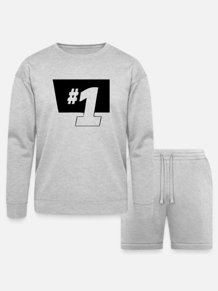 1 - Bella + Canvas Unisex Sweatshirt & Short Set - heather gray