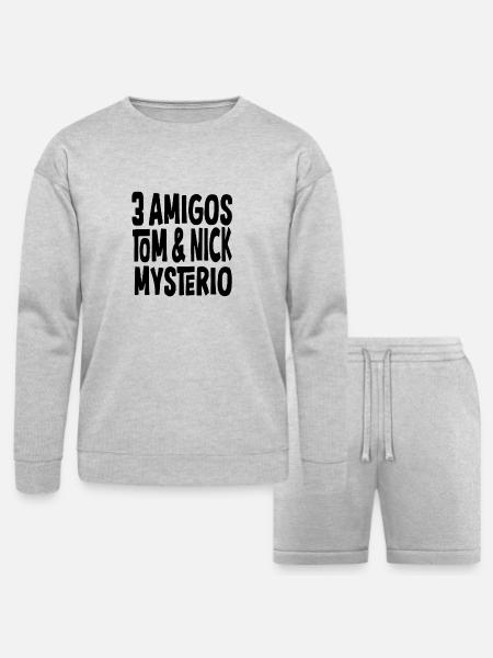Tom And Nick Mysterio - Bella + Canvas Unisex Sweatshirt & Short Set - heather gray