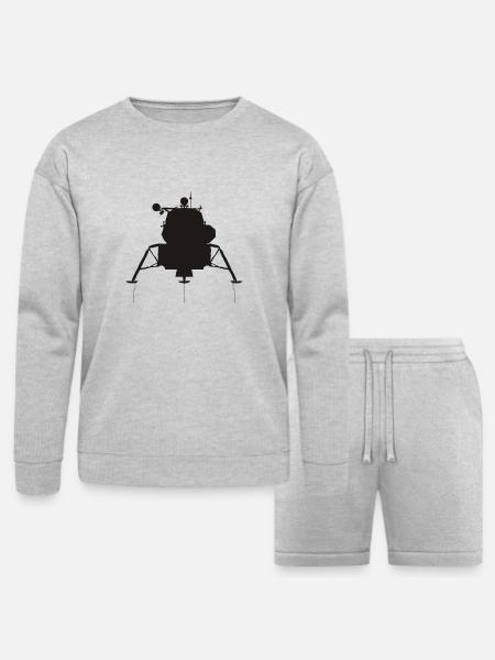 Lunar Module - Bella + Canvas Unisex Sweatshirt & Short Set - heather gray