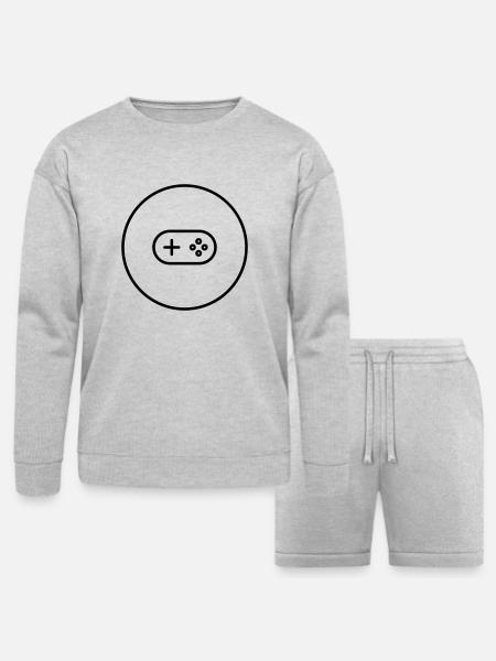 (140) - Bella + Canvas Unisex Sweatshirt & Short Set - heather gray