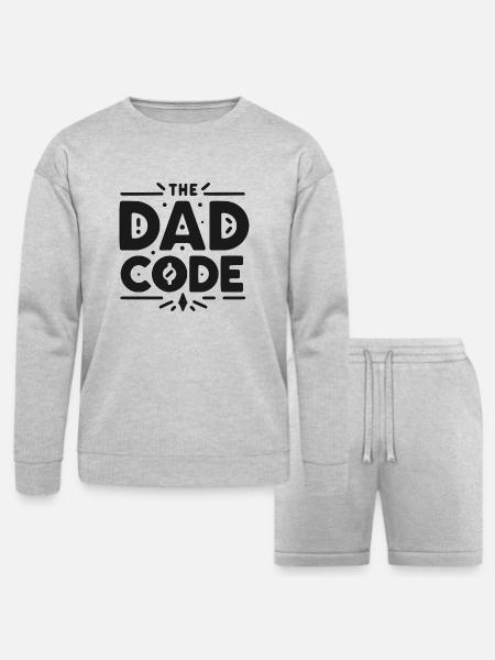 The Dad Code - Bella + Canvas Unisex Sweatshirt & Short Set - heather gray