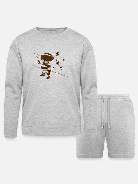 Prisoner - Blindfolded - Bella + Canvas Unisex Sweatshirt & Short Set - heather gray