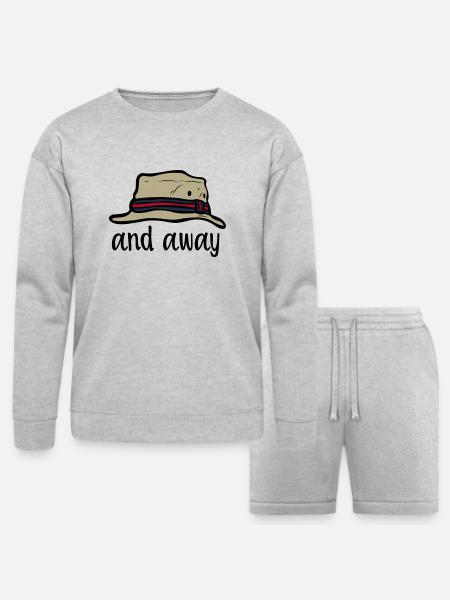 And Away - Bella + Canvas Unisex Sweatshirt & Short Set - heather gray
