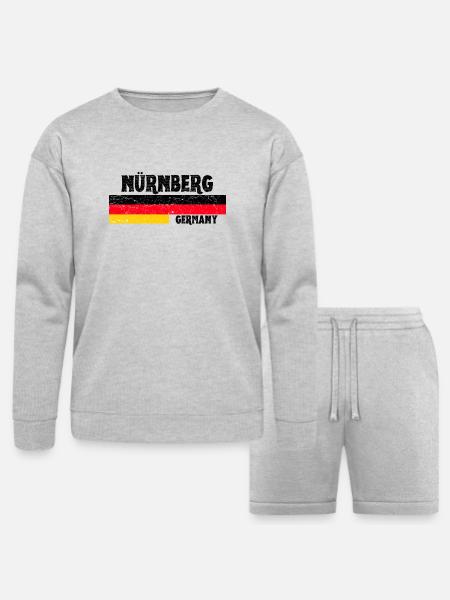Nürnberg Germany - Bella + Canvas Unisex Sweatshirt & Short Set - heather gray