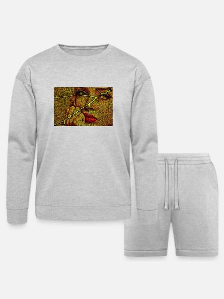 FashionTrend24 - Bella + Canvas Unisex Sweatshirt & Short Set - heather gray