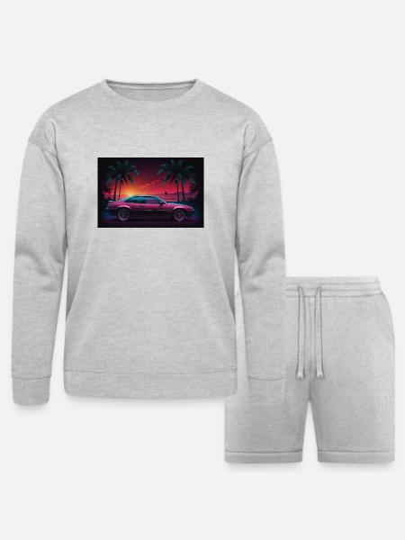 New collection - Bella + Canvas Unisex Sweatshirt & Short Set - heather gray