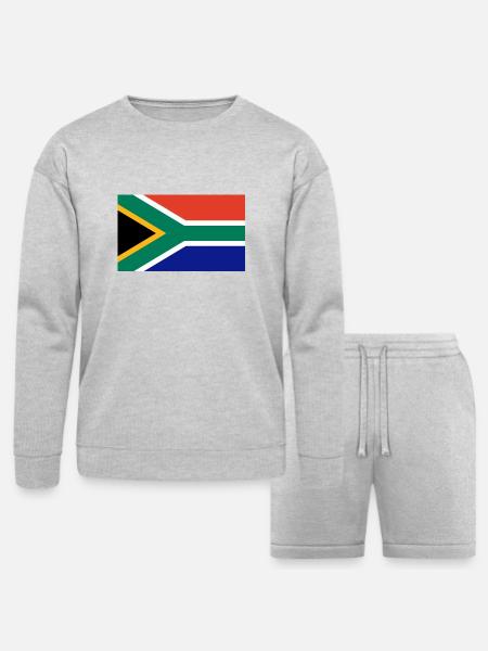 South Africa - Bella + Canvas Unisex Sweatshirt & Short Set - heather gray