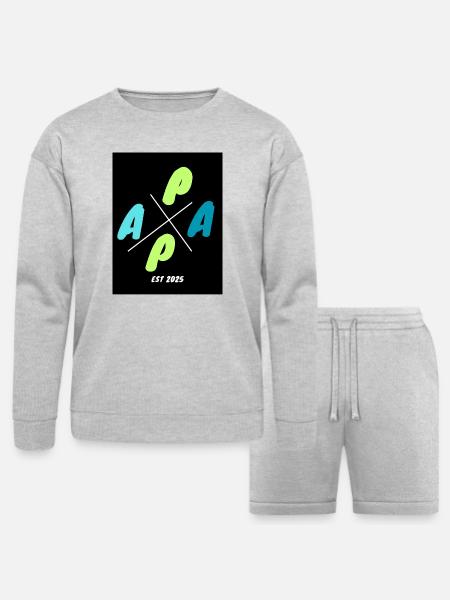 APPA Cross Logo EST 2025 - Bella + Canvas Unisex Sweatshirt & Short Set - heather gray