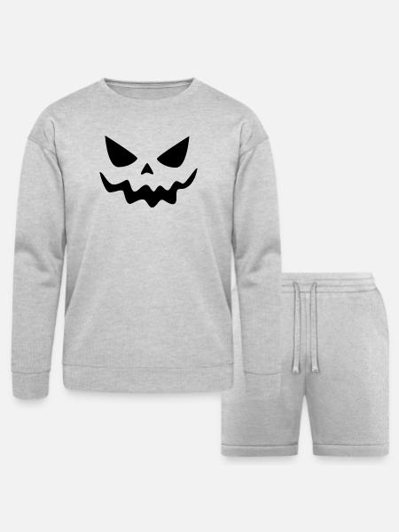 design_missing - Bella + Canvas Unisex Sweatshirt & Short Set - heather gray