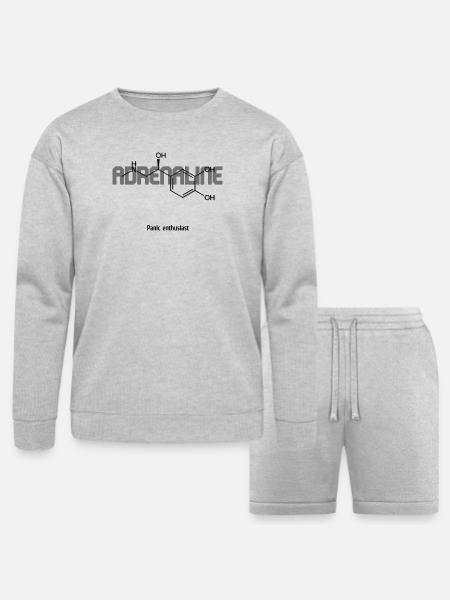Adrenaline Chemistry Pulse - Bella + Canvas Unisex Sweatshirt & Short Set - heather gray