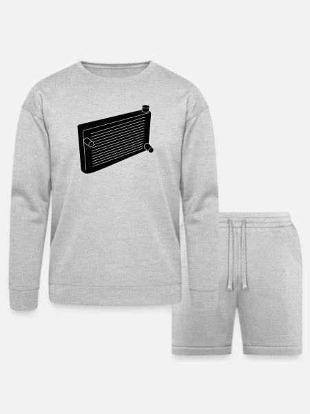 Engine radiator - Bella + Canvas Unisex Sweatshirt & Short Set - heather gray