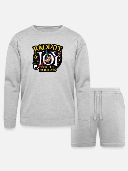 Radiate Joy - Bella + Canvas Unisex Sweatshirt & Short Set - heather gray