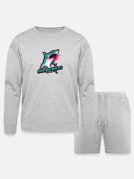 Professional Shark Bait. Unpaid! - Bella + Canvas Unisex Sweatshirt & Short Set - heather gray